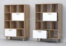 Комод К-1 Эго на ножках Дуб Крафт/Белый Глянец