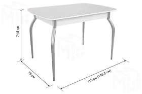 Стол обеденный раздвижной Танго белый