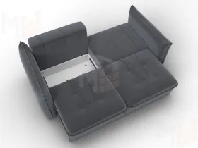 Диван прямой Лига-100 НПБ ( SEVEN 17 серый )