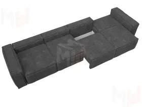 Диван прямой Лига-081 НПБ МегаЛонг ( BRUT 16 темно-серый )