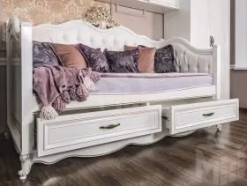 Диван кровать Натали белый глянец