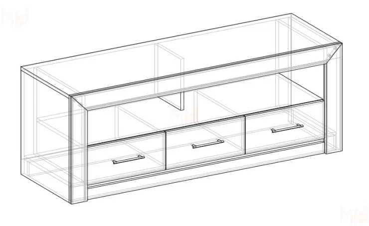Тумба ТВ Коллекция Мартина (Дуб приморский/Дуб юкон)
