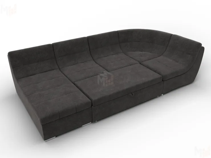 Диван П-образный модульный Холидей ( LAIM 10 темно-коричневый )