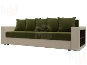Диван прямой Дубай Лайт ( Зеленый\Бежевый )