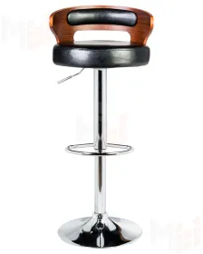 Стул барный DOBRIN FRED (коричневое дерево, чёрный)