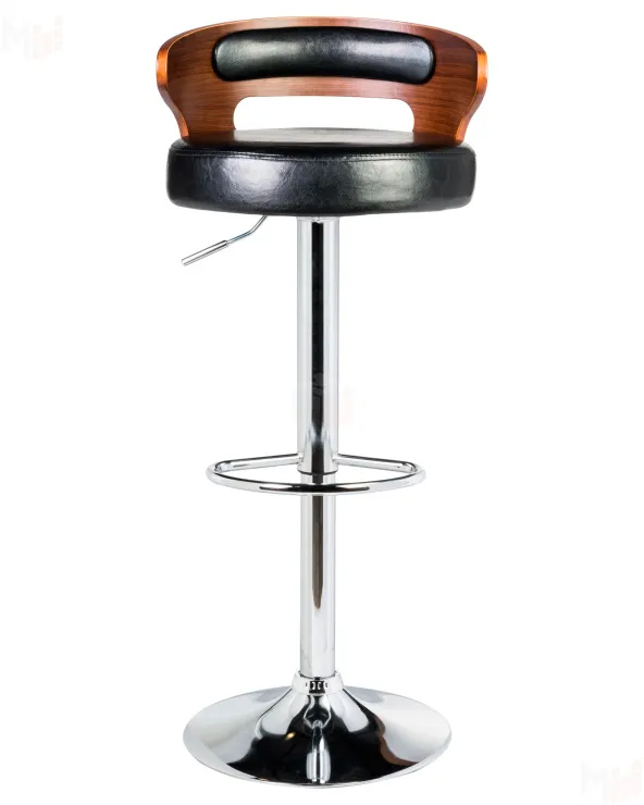 Стул барный DOBRIN FRED (коричневое дерево, чёрный)