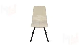 Стул Бруно (паук Т2) Черный муар матовый, Кожзам Бежевый