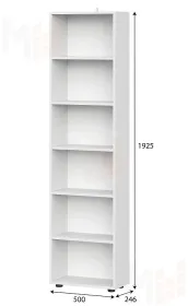 Стеллаж с полками Токио Белый текстурный