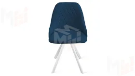 Стул Гранд К2 Белый матовый, Велюр Confetti  Blue