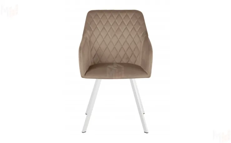 Кресло поворотное Барли Confetti latte/белый