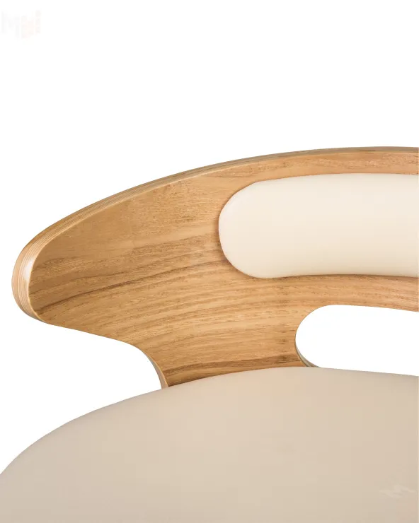 Стул барный DOBRIN FRED (натуральное дерево, кремовый)