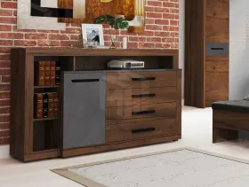 Тумба c дверцей и четырьмя ящиками Глазго