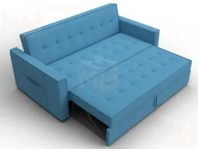 Диван прямой Лига-104 (160) ( Амур 10 голубой )