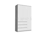 Шкаф Челси 1200 (белый/белый глянец)