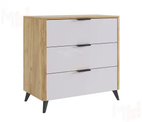 Комод Адам дуб крафт золотой/белое дерево