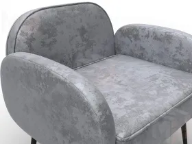 Кресло Лига-086 ( велюр NUVOLA 80 серый )