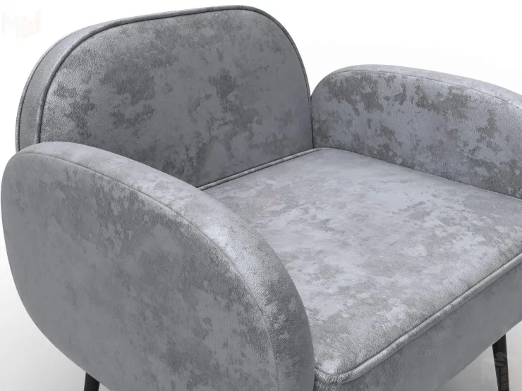 Кресло Лига-086 ( велюр NUVOLA 80 серый )