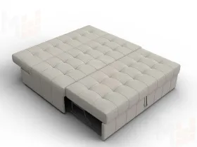 Диван прямой Лига-107 (140) ( Амур 02 бежевый )