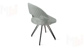 Стул Гэтсби К4  Черный муар, Велюр Confetti Silver