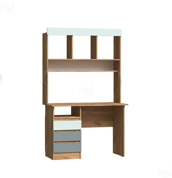 Стол письменный с надстройкой Челси Color (сумеречный голубой/мята)