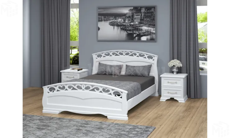 Кровать Грация-1 (160*200) античный белый