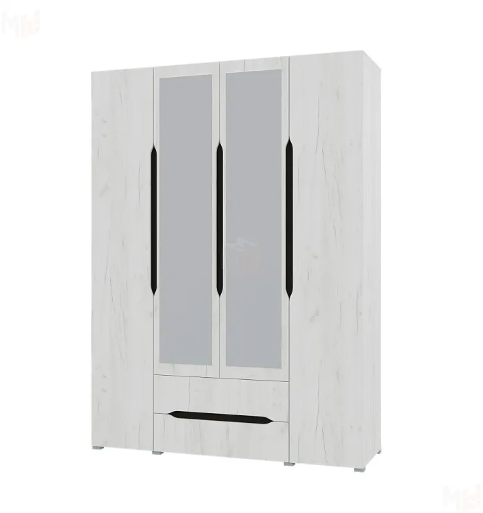 Шкаф Вега 4-х створчатый с ящиками (прованс)