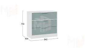Комод Марли - 403.002.000 Белый Серо-голубой