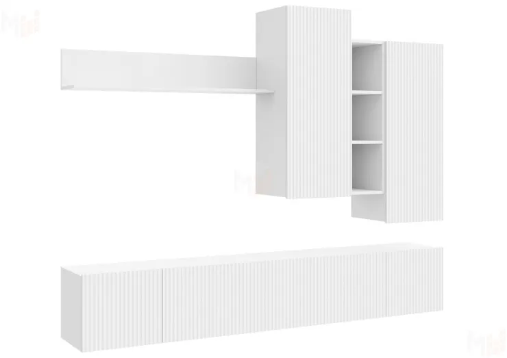 Гостиная Сканди (белый/белый глянец)