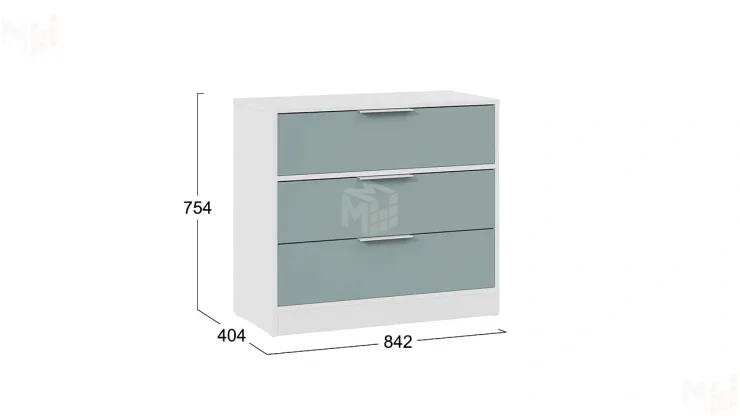 Комод Марли - 403.002.000 Белый Серо-голубой