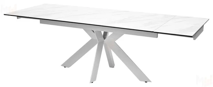 Стол BELLUNO 160 MARBLES KL-99 Белый мрамор матовый