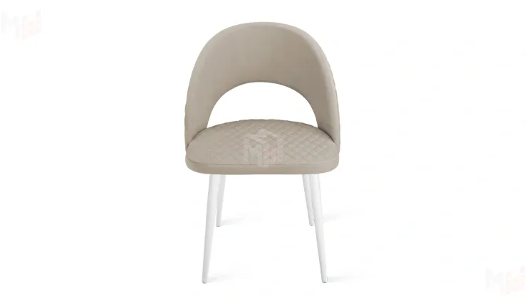 Стул Гэтсби К1К Белый матовый, Велюр Confetti Smoke