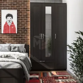 2.02.01.510.5 СИРИУС шкаф 3 двери и 1 ящик 117х59х220 Дуб Венге RU (с 1 зеркалом)