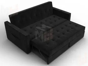 Диван прямой Лига-104 (160) ( SEVEN 35 черный )