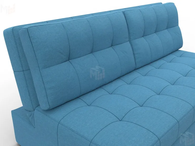 Диван прямой Лига-107 (160) ( Амур 10 голубой )