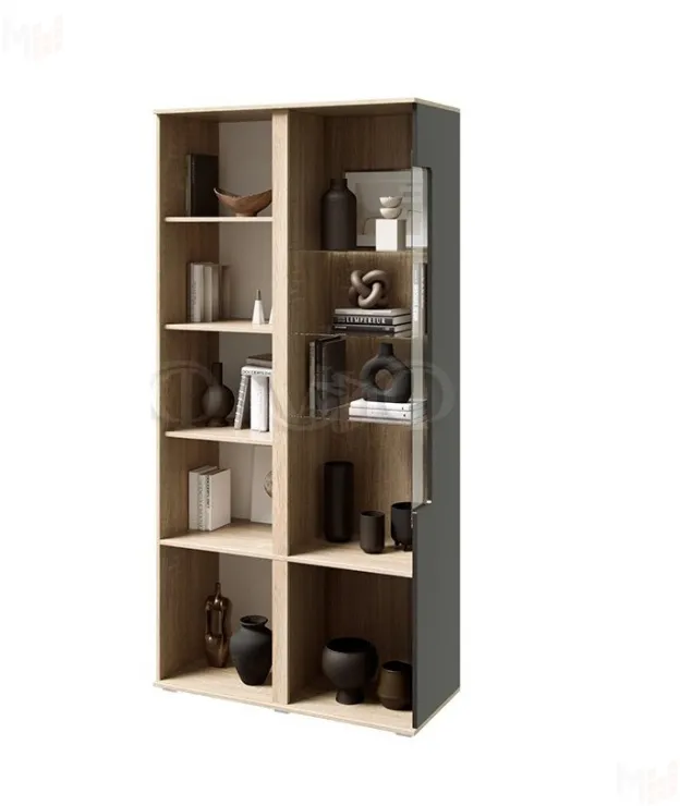 Шкаф с подсветкой Ким (сонома/графит)