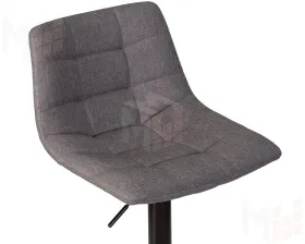 Стул барный DOBRIN TAILOR BLACK (серая ткань (188-55))