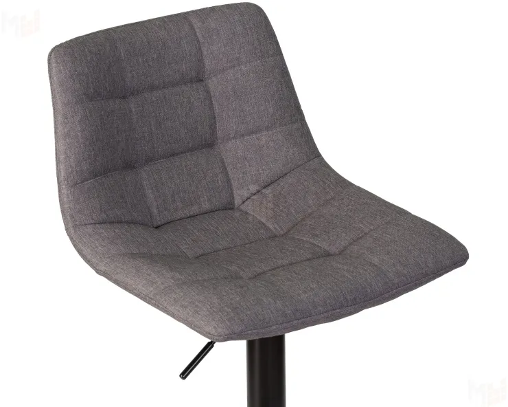 Стул барный DOBRIN TAILOR BLACK (серая ткань (188-55))