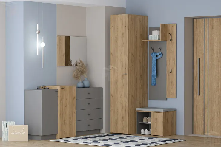 Прихожая МС Квадро Графит набор 1