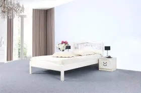 Тахта Людмила 3 Белый полупрозрачный лак 1200