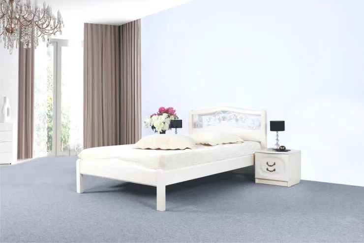 Тахта Людмила 3 Белый полупрозрачный лак 1200