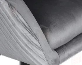 Кресло дизайнерское DOBRIN EDISON BLACK (серый велюр (1922-19))