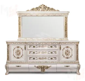 Комод Алсу белый глянец