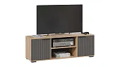 Тумба под ТВ Хилтон Исп.2 - 413.12 Дуб Крафт золотой, Графит матовый