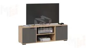 Тумба под ТВ Хилтон Исп.2 - 413.12 Дуб Крафт золотой, Графит матовый