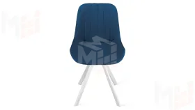 Стул Марвел К2 Исп. 2 Белый матовый Велюр Confetti Blue