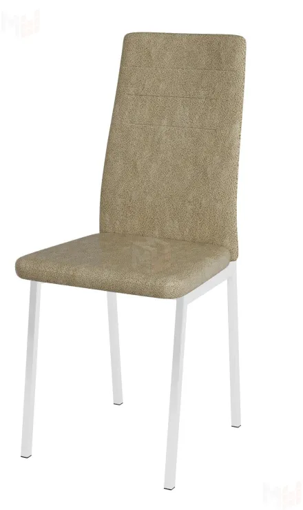 Стул Амстер (замша бежевая, ноги белые)