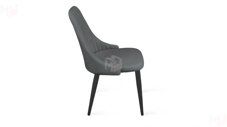 Стул Франк (конус) исп. 2 - ДП2-30 Черный матовый/Микровелюр Catania Silver (серый)