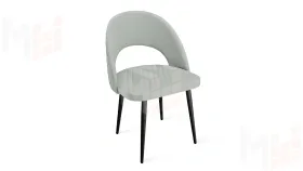 Стул Гэтсби К1К Черный муар, Велюр Confetti Silver