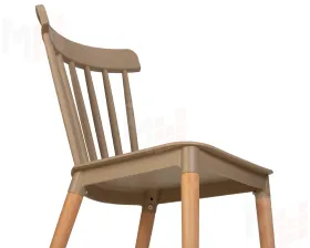 Стул обеденный DOBRIN THEO (ножки светлый бук, цвет бежевый (GR-03))