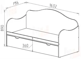 Кровать для детей Самолет 40008